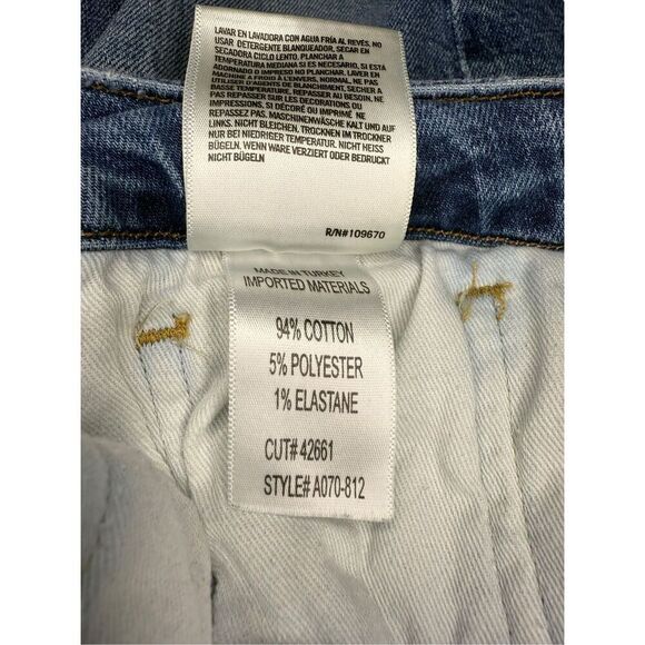 AGOLDE Women’s 27 Cropped Ankle Low Rise Jeans Medium Wash Distressed Stretch - Picture 5 of 6